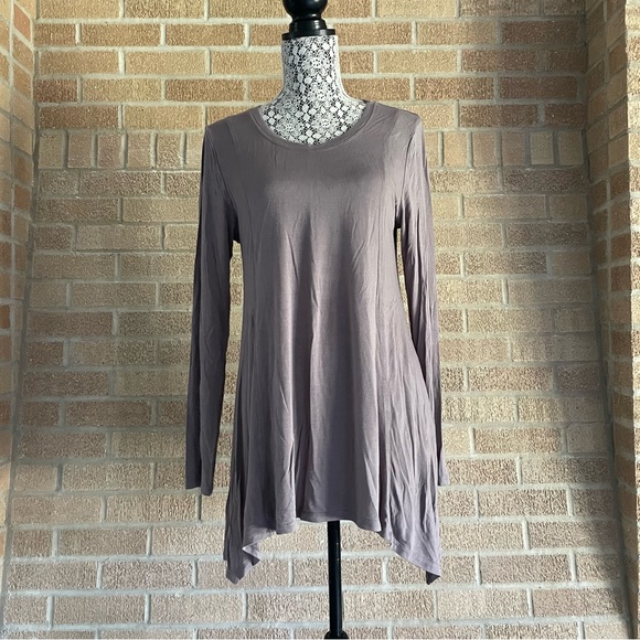 LOGO by Lori Goldstein Long Sleeve Flowy Tunic Size Medium - Picture 2 of 9